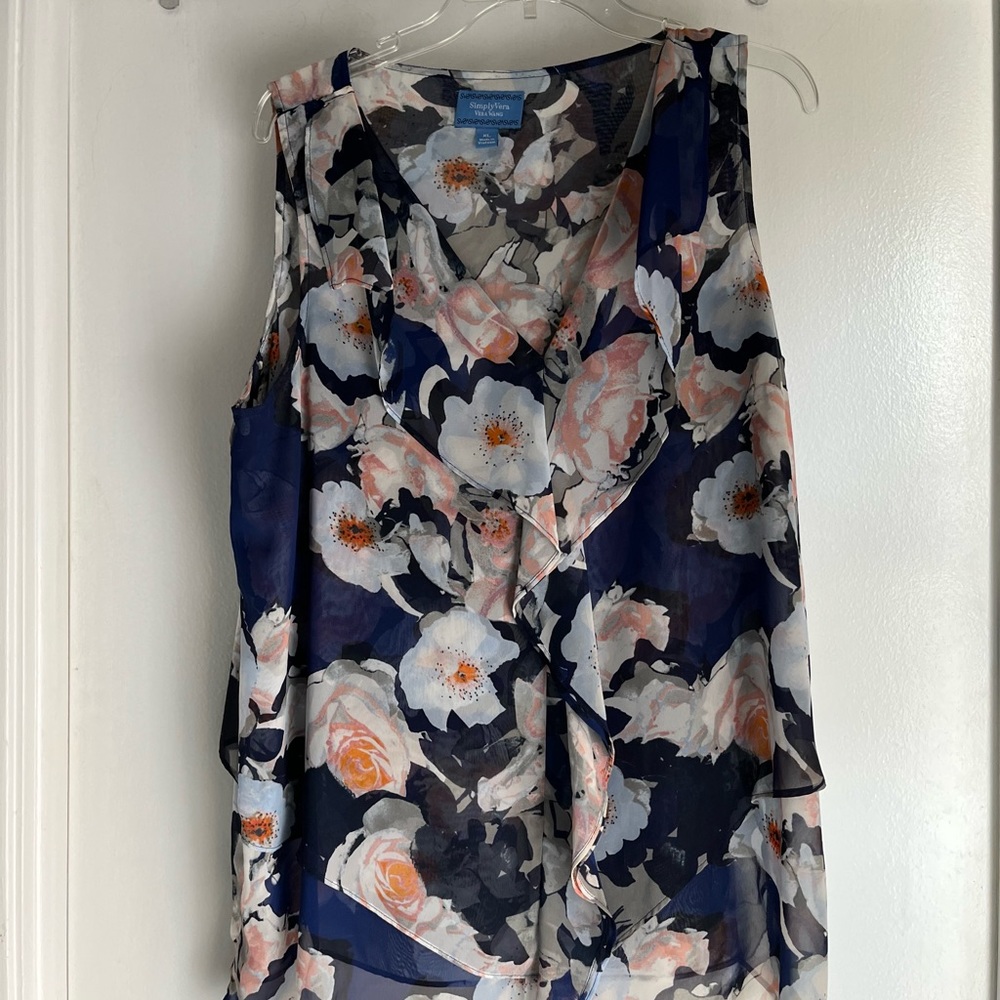 SimplyVera Wang sleeveless blouse size XL